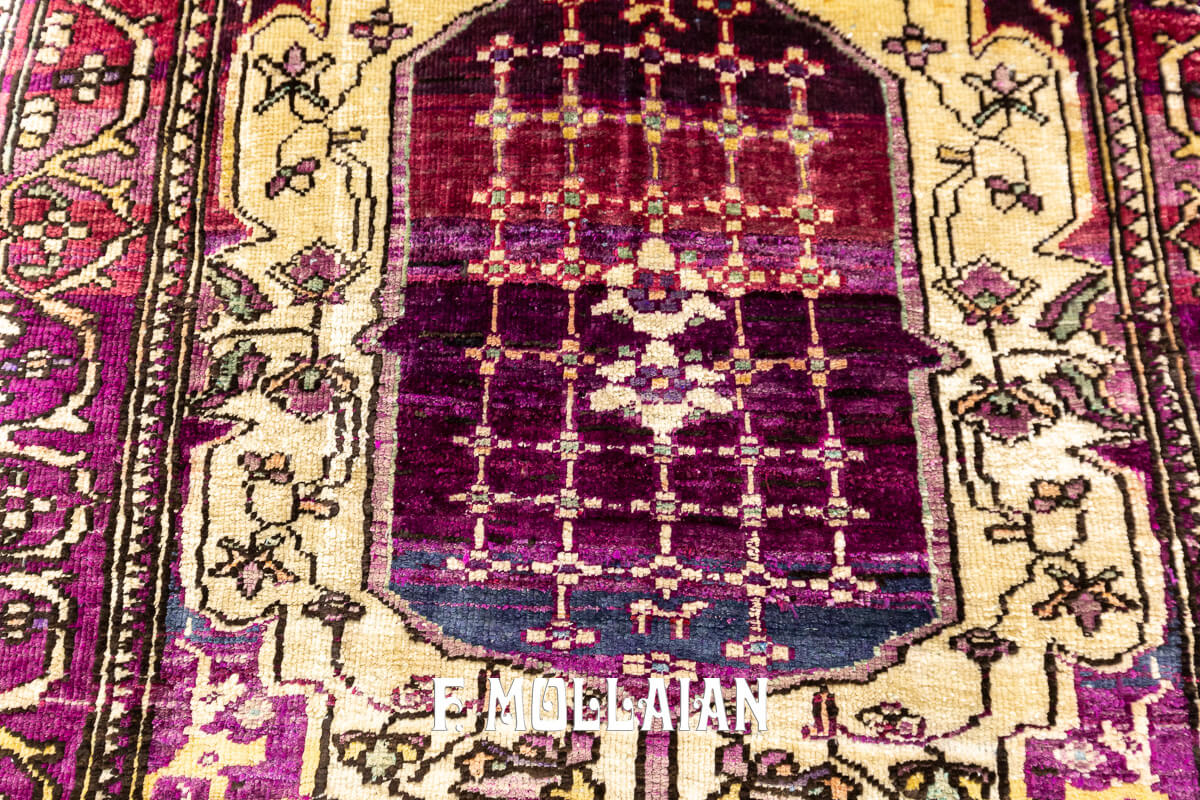 Tappeto Farahan in Seta Color Viola n°:684295
